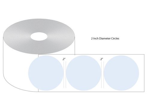 300 2&#034; Rd Clear Matte Polyester Labels Seals Print Laser Invisible Not Tearable