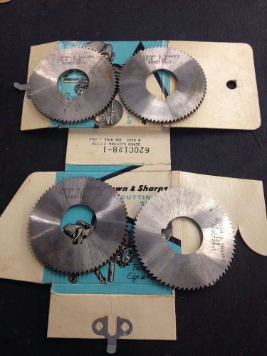 4pcs Brown Sharpe 620C128-1 .128&#034; Thick 1&#034;hole Slotting Saw Shelf d