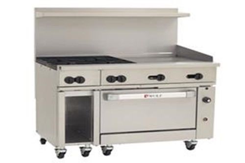 Wolf C48S-4B24GT Challenger XL™ Restaurant Range Gas 48&#034; (4) Burners &amp; 24&#034;...