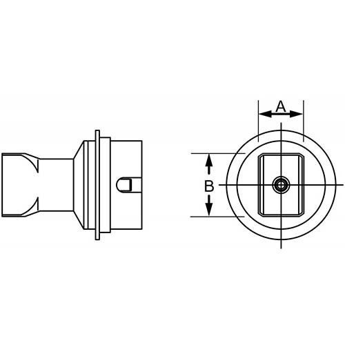 Weller ND10 14mm x 10mm 2-Sides Heated Nozzle for HAP2 and HAP3 Hot Air Irons