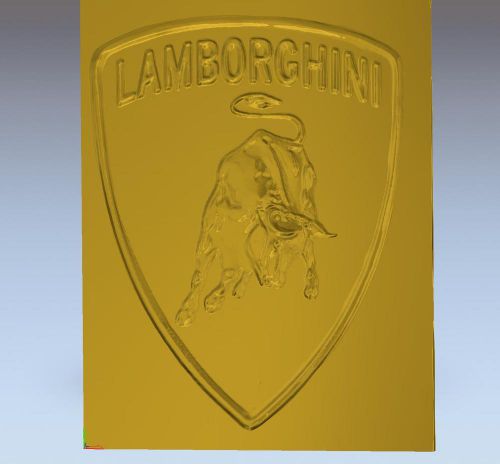 3d stl model for CNC Router mill- lamborghini logo