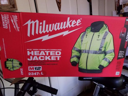 MILWAUKEE M12 HIGH VISIBILITY HEATED JACKET SIZE LARGE