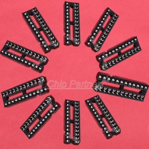 10PCS 24 pins narrow DIP IC Sockets Adaptor Solder Type Socket