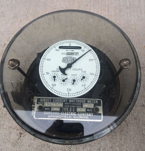 VINTAGE SANGAMO DC WATTHOUR METER - 800 AMPS - TYPE D5 - 250 VOLTS