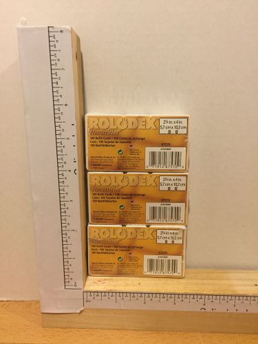 3 packs Genuine Rolodex Refill Cards 67570 300 Sealed - 2 1/4  x 4 G