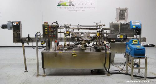 Used- Krones Model Rondella Wraparound Hot Glue Labeler using cut stack-fed labe