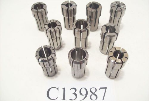 CLEAN DA 100 10 PC COLLET SET, SIZES RANGE BETWEEN 1/16 - 9/16 DIA. DA100 C13987