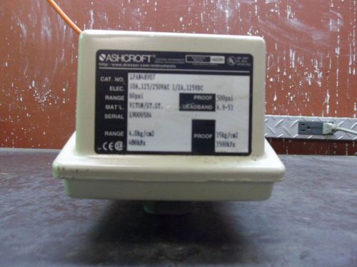 DRESSER ASHCROFT LPAN4H07 PRESSURE SWITCH #526112J ELECT:10A,125/250VAC NEW