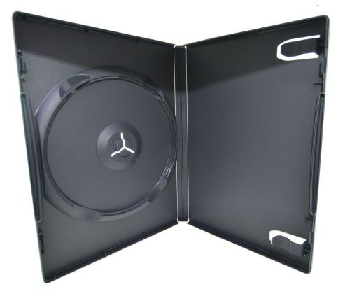 100 DVD | CD CASES Standard Single 14mm Plastic Blank w/ Clear Plastic Art Cover