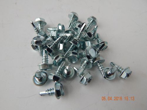 HEX WASHER HEAD TEK SCREW. 10 x 1/2&#034;.  ZINC. 100 PCS. NEW