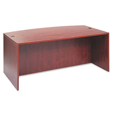 Valencia Bow Front Desk Shell, 71w x 35 1/2d to 41 3/8d x 29 1/2h, Medium Cherry