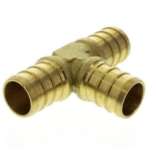 Everflow PXTE0100-NL Lead Free 1-Inch Pex Barb Brass Tee