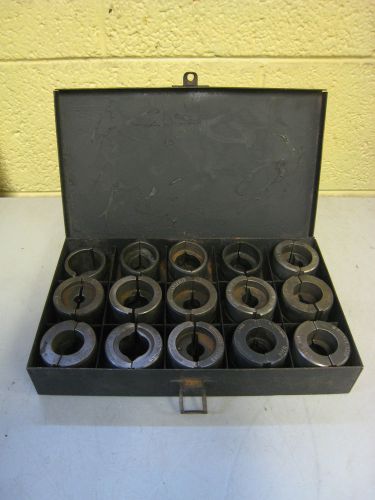 15 Burndy Huskie Y35 Hydraulic Crimper U-Dies Die Set in Metal Case Used