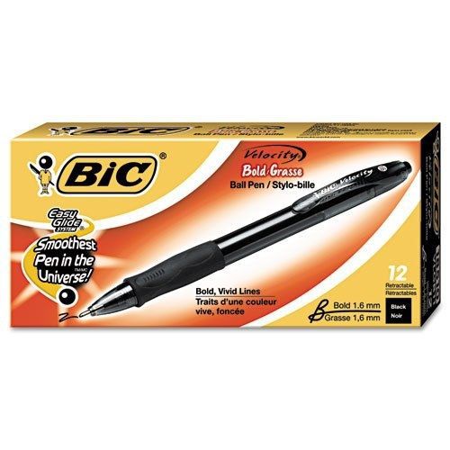 Bic america bic vlgb11bk, velocity ballpoint retractable pen, 1.6mm, black ink, for sale