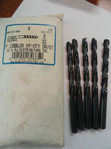 9/32&#034; Heavy Duty Jobbers Length Drill Bits, 135 Deg Split Point, 62665