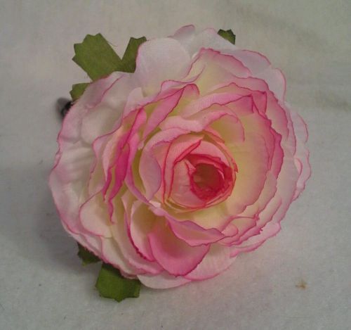 Flower Pen--Pink &amp; White Carnation--Black Ink--NEW