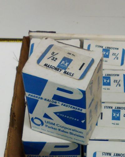 P-K  MASONRY NAILS 5/32 100PSC. 1 LOT OF 10 NIB