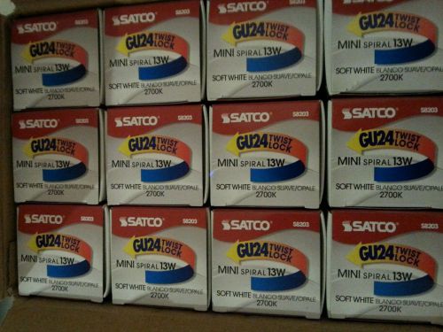 Satco cfl mini spiral 13w soft white energy saver light bulb FAST SHIPPING