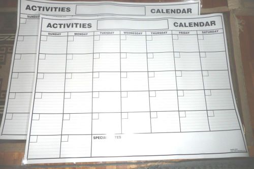 Laminated Jumbo Wall Calendar lot set of 2 pack 48&#034; x 36&#034; dry erase undated