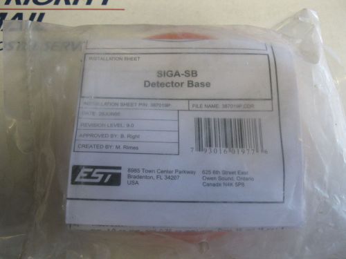 New! Edwards SIGA-SB Fire Alarm Detector Base