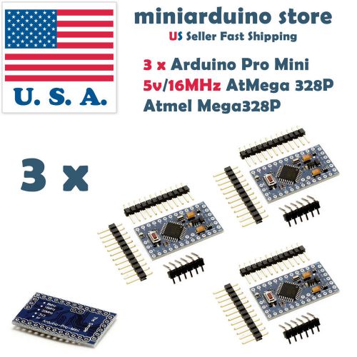 3Pcs Atmega328P Arduino Pro Mini Board Module 5V 16MHz