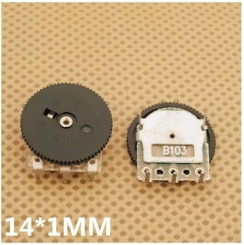 20pcs Volume Dial Dual Wheel Duplex Potentiometer B103 10K Radio 2-Channel Stere