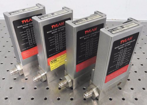 C119351 Lot 4 Tylan FC-280AV Mass Flow Controller (Gas: N2, Range: 200 SCCM)