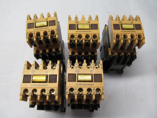 5-ALLEN BRADLEY4 POLE RELAYS 24 VDC COILS