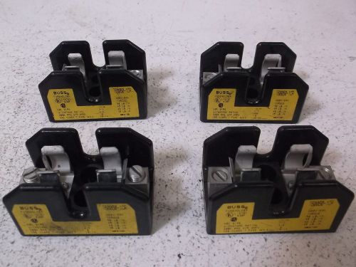 LOT OF 4 BUSS T60060-1CR CLASST FUSE BLOCK *USED*