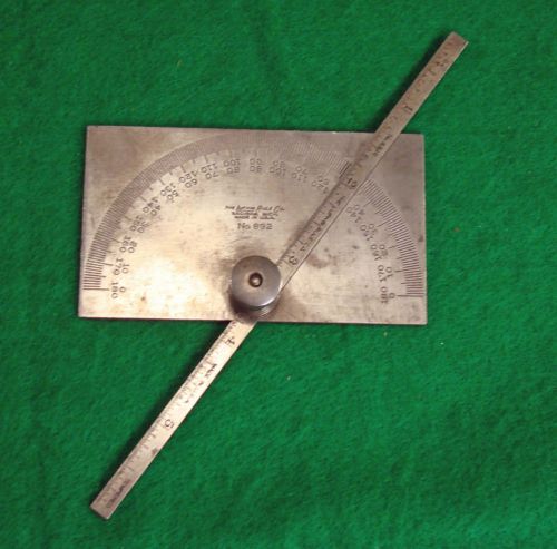 NICE VINTAGE LUFKIN NO. 892 PROTRACTOR + LUFKIN NO. 2310 6&#034; RULE machinist tool