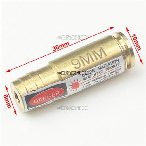 9MM Boresighter Bore Sighter Sight CAL 650nm Laser Dot Cartridge Red Laser