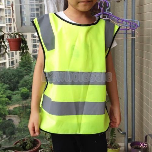 5x MagiDeal Children Night Walking Safety Waistcoat Vest Grey Reflective Strips