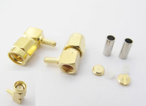 1 pcs SMA Male Right Angle Crimp For RG174 RG316 RG179 RG187 RG188 RF Connector