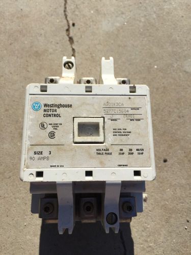 WESTINGHOUSE A201K3CA SIZE 3 CONTACTOR 120 VAC COIL 600 VAC 50 HP 90 AMPS