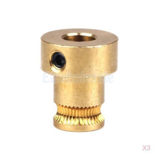 3Pcs Copper Drive Gear Extruder Pulley for 1.75mm Filament Bore 5mm 3D Printer