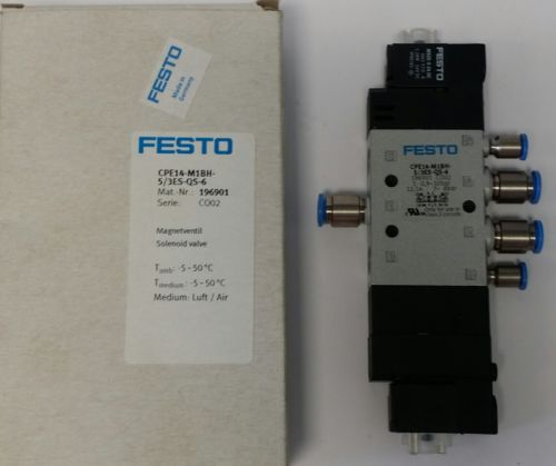 FESTO VALVE CPE14-M1BH-5/3ES-QS-6 196901 SOLENOID VALVE