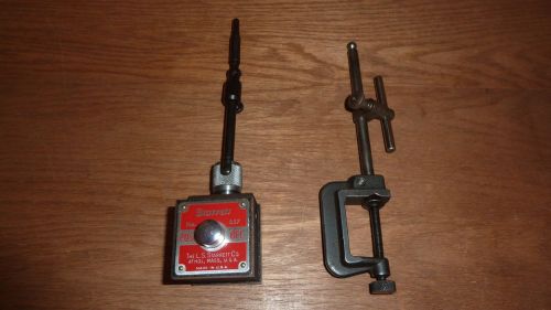 Starrett No. 657 Magnetic Base, and Starrett No.196 Indicator Clamp &amp; Swivel