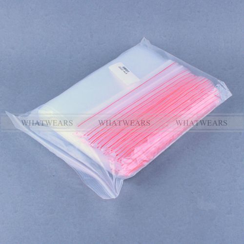 100x 17x25cm Jewelry Ziplock Zip Lock Reclosable Plastic Poly Clear Bags IND