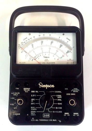 Simpson 260 Series 7P Analog Volt Ohm Milliammeter Multimeter