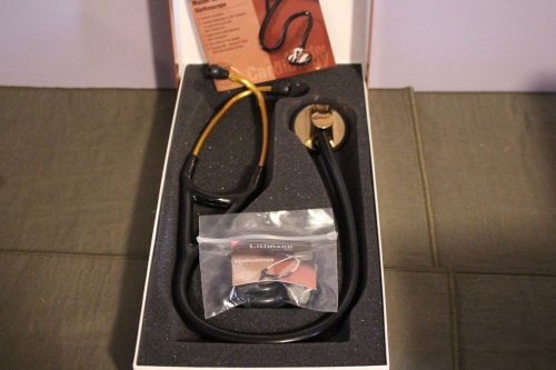 3M Littmann Master Cardiology  BLACK Stethoscope Brass-Finish  2175