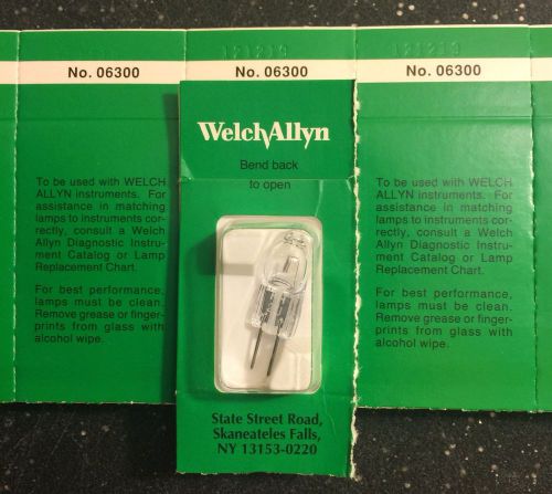 Welch Allyn 06300-U 20W Halogen Lamp, GENUINE, Still in Package (EACH)