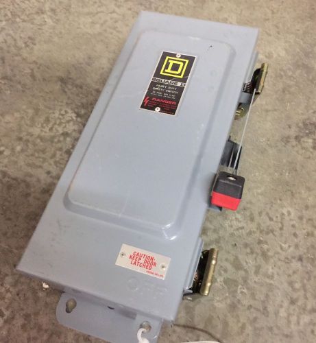 Square d 30 amp 600v 3p fusible disconnect switch nema 3r 12 hu361awk for sale