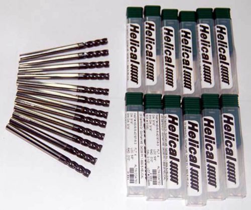 12 pc. helical 3/16&#034;x5/8&#034; vari. pitch high perf. carbide end mills w/c.r-sst,ti for sale