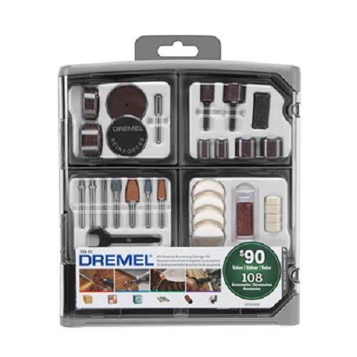 New DREMEL 708-01 108 PC All-Purpose Accessory Kit