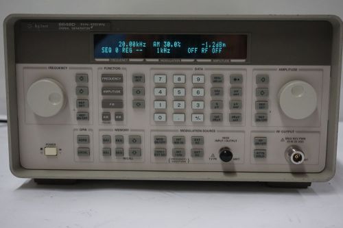 Agilent HP 8648D 4 GHz Signal Generator S/N 3847M00833 Option 1E5