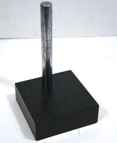 Granite comparator dial indicator stand   6x6x2 base w 10&#034; x 1&#034; rod for sale