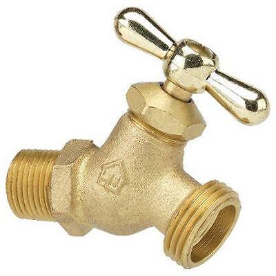 HOMEWERKS WORLDWIDE LLC Hose Bibb, Straight, No-Kink, Brass, 3/4 MP x 3/4-In.