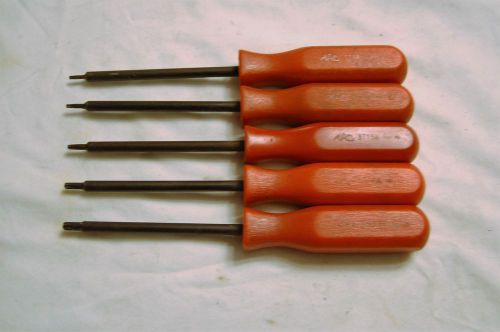 Mac Tools 5 Pc. Red Handle Torx Screwdriver Set T8, T10, T15, T20 &amp; T27