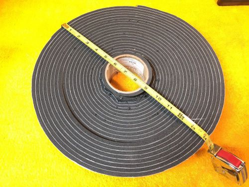 ***NEW***  1-1/4&#034; WIDE X 50&#039; ROLL 1/4&#034; BLACK PVC FOAM INSULATION ADHESIVE TAPE