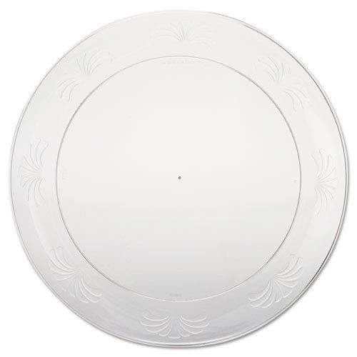 Designerware Plastic Plates, 9 Inches, Clear, Round